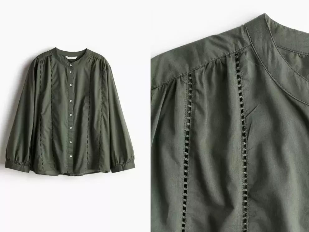 Halenka s prolamovanou krajkou, H&M, 599 Kč