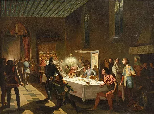 <p>Ve středověku se na hradech a zámcích často pořádaly hostiny</p>
