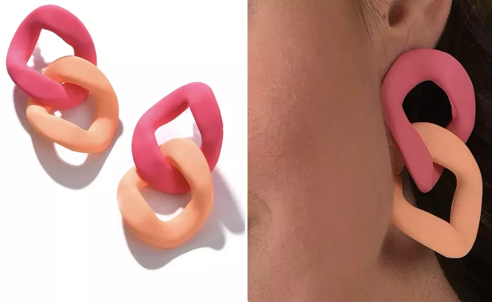 SOHI Náušnice, Meruňková, Světle Růžová, About you, 1225 Kč