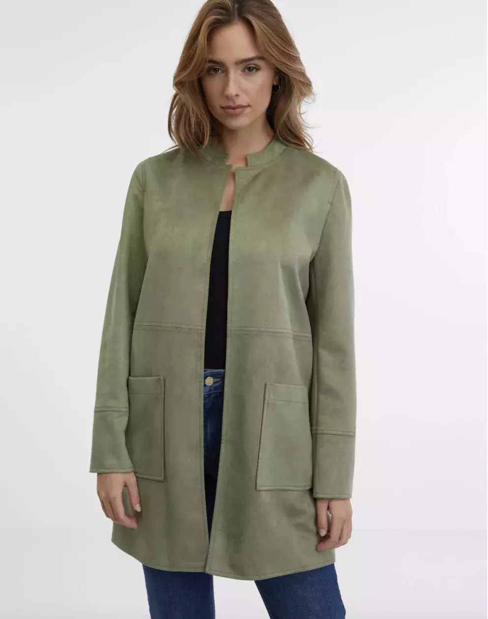 Khaki dámský kabát, ORSAY, 749 Kč