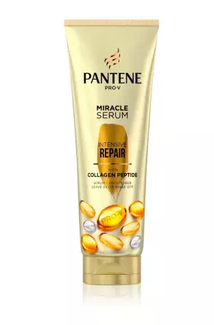 <p><strong>Kondicionér pro suché a poškozené vlasy Miracle Serum Intensive Repair, Pantene</strong></p>

<p>Cena: 150 Kč (200 ml), 75,00 Kč (100 ml)</p>
