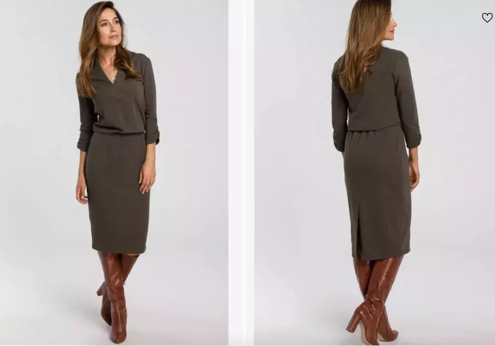 Každodenní šaty S194 Zelená Regular Fit, Stylove, Modivo, 1269 Kč