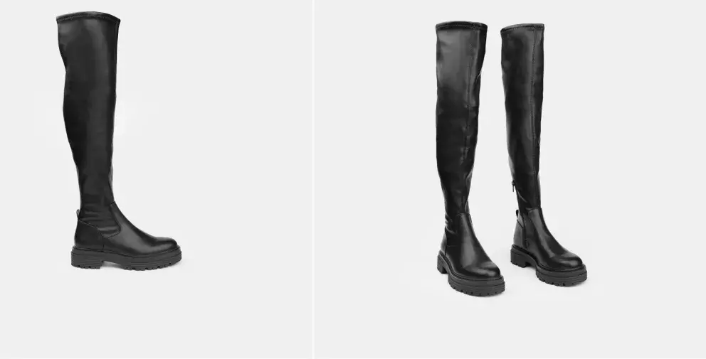 Vysoké kozačky nad kolena s širokou podešví, Baťa, 1599 Kč