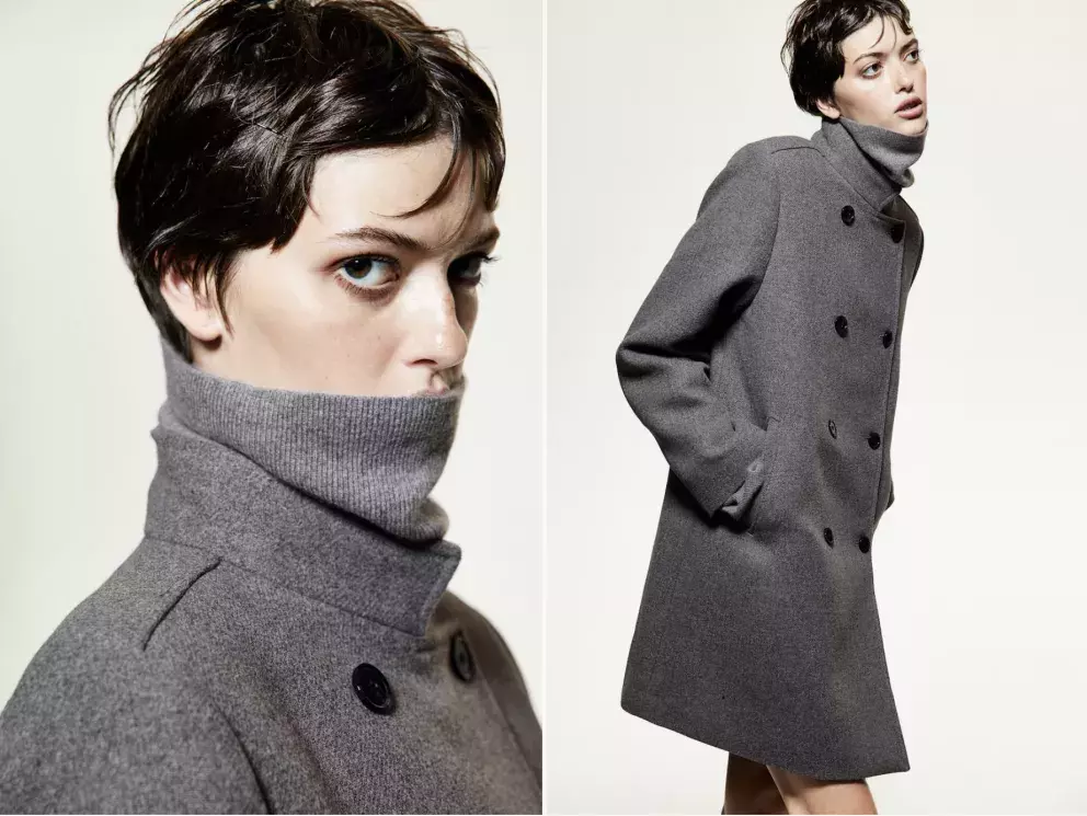 Dvouřadový kabát car coat, H&M, 1 459 Kč