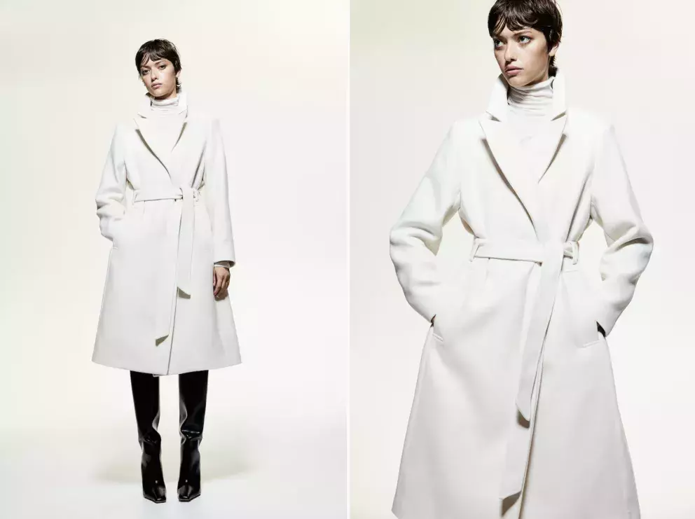 Kabát s vázacím páskem, různé barvy, H&M, 1 199 Kč