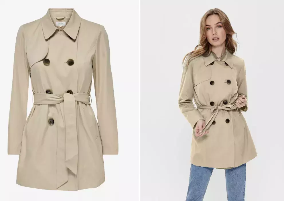 ONLY Přechodný kabát 'ONLValerie', Světle Hnědá, About you, 1 331 Kč