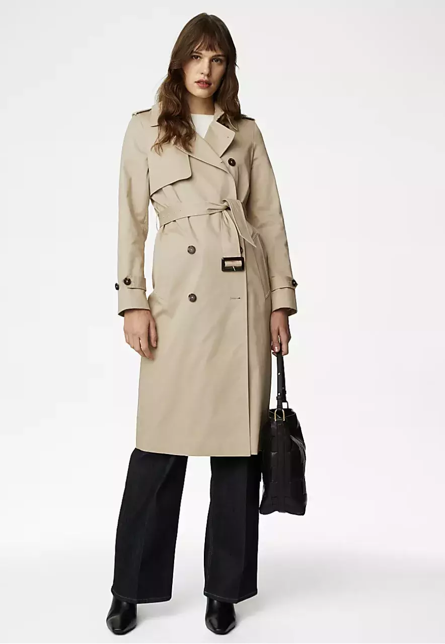 Dvouřadý trenčkot z kolekce Petite, Marks & Spencer, 2 899 Kč