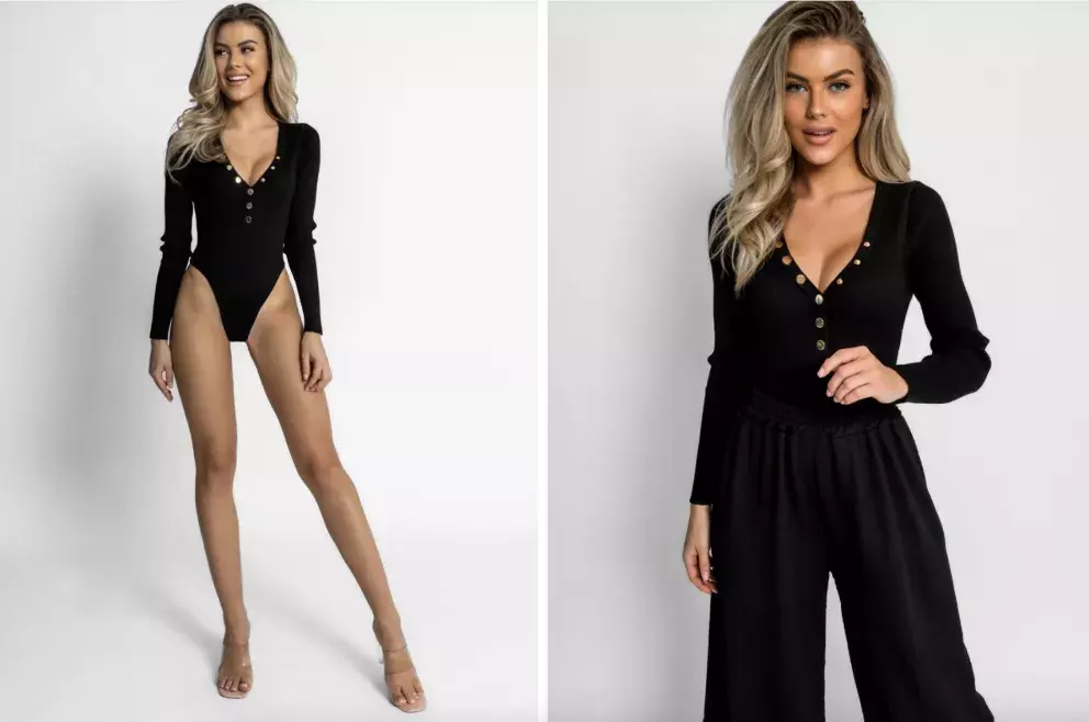 Černé basic body OHAJO s výstřihem, ErikaFashion, 659 Kč