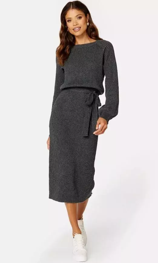 Pletené šaty s vázáním, Bubbleroom, 1 829 Kč