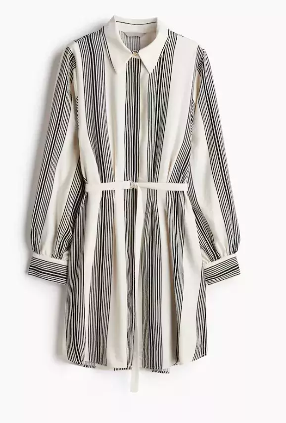 Košilové šaty s páskem, H&M, 619 Kč