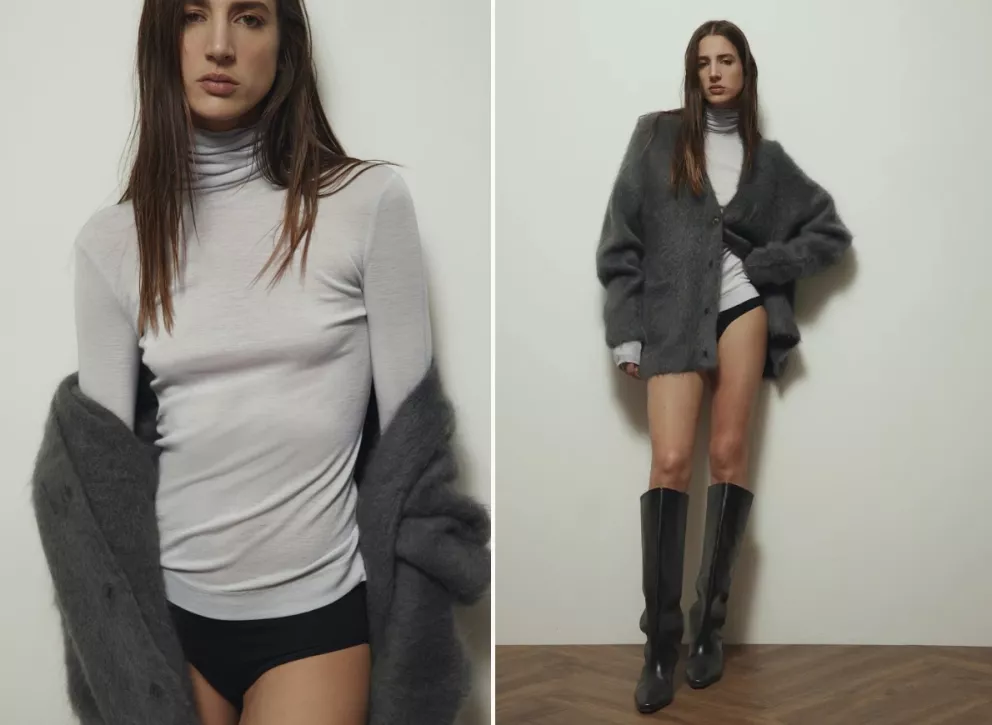 Svetr s rolákem z merino vlny, H&M, 999 Kč