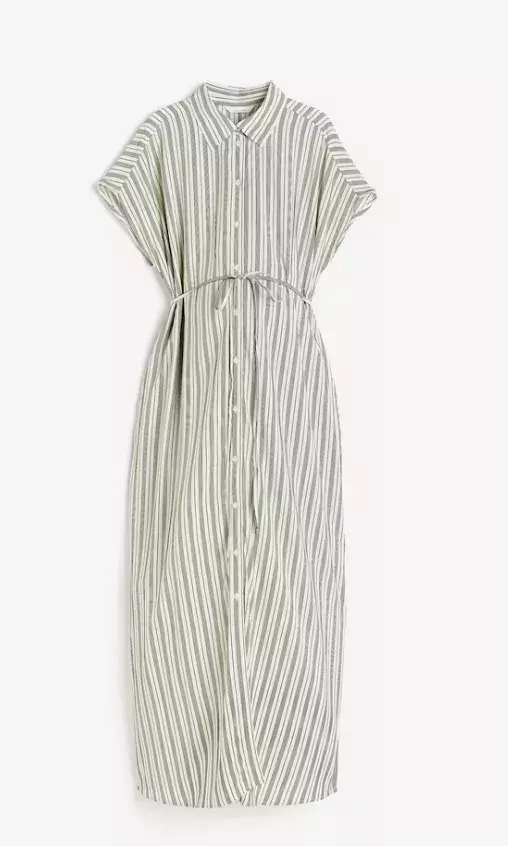 Košilové šaty s vázacím páskem, H&M, 899 Kč