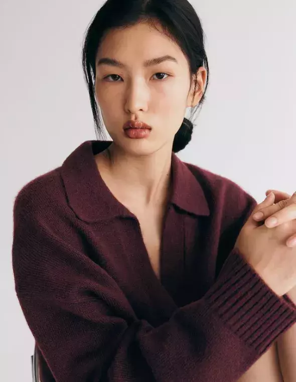 Jemně pletený svetr s límcem, H&M, 719 Kč