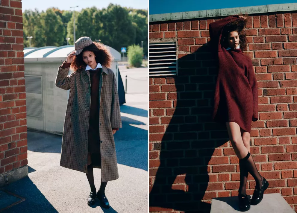 Šaty z žebrovaného úpletu s vysokým límcem, H&M, 899 Kč