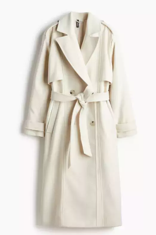 Keprový trenčkot s česaným povrchem, H&M, 1 899 Kč