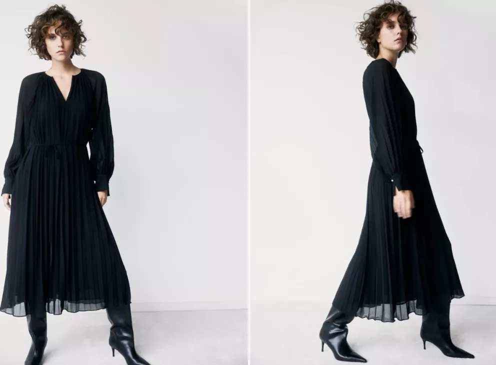 Plisované šifonové šaty, H&M, 1 199 Kč