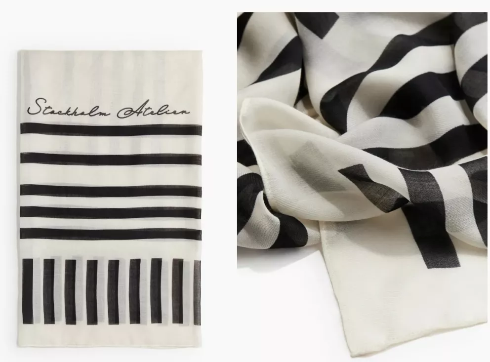 Rozměrný šátek s potiskem, H&M, 429 Kč