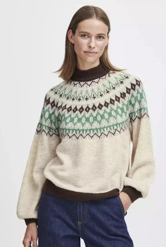 Norský svetr zemitých odstínů, b.young, 1 450 Kč