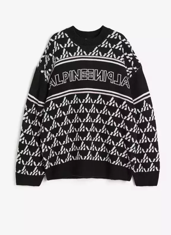 Oversized svetr z žakárového úpletu, H&M, 999 Kč