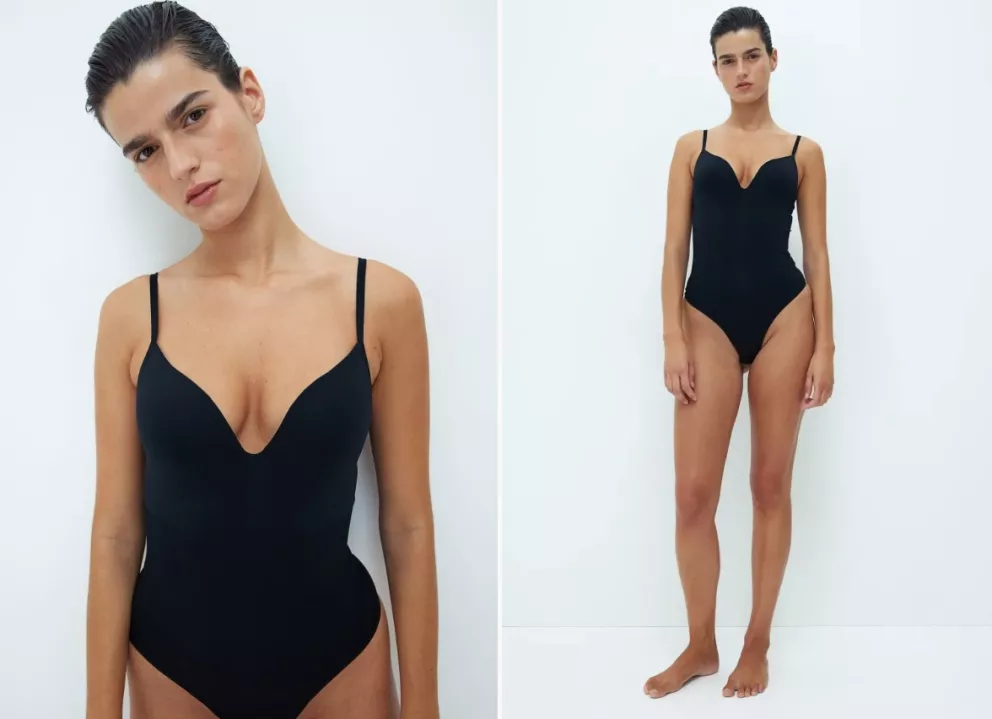 Černé stahovací body, H&M, 599 Kč