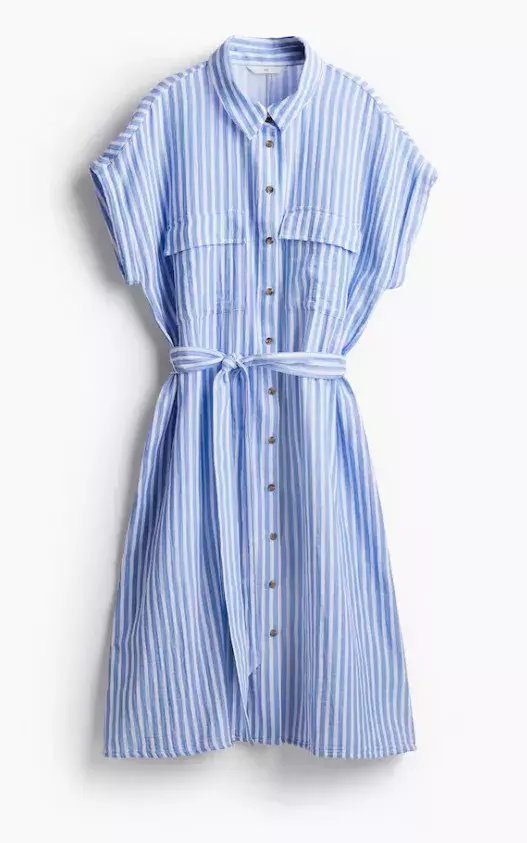 Košilové šaty s vázacím páskem, H&M, 719 Kč