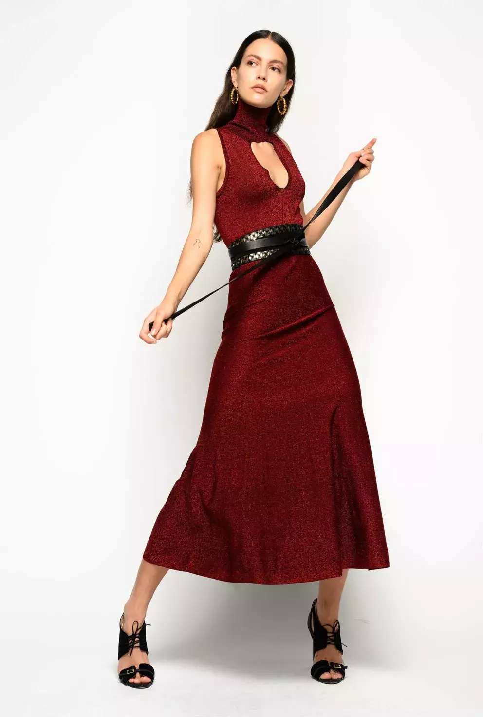 Basic šaty vínové