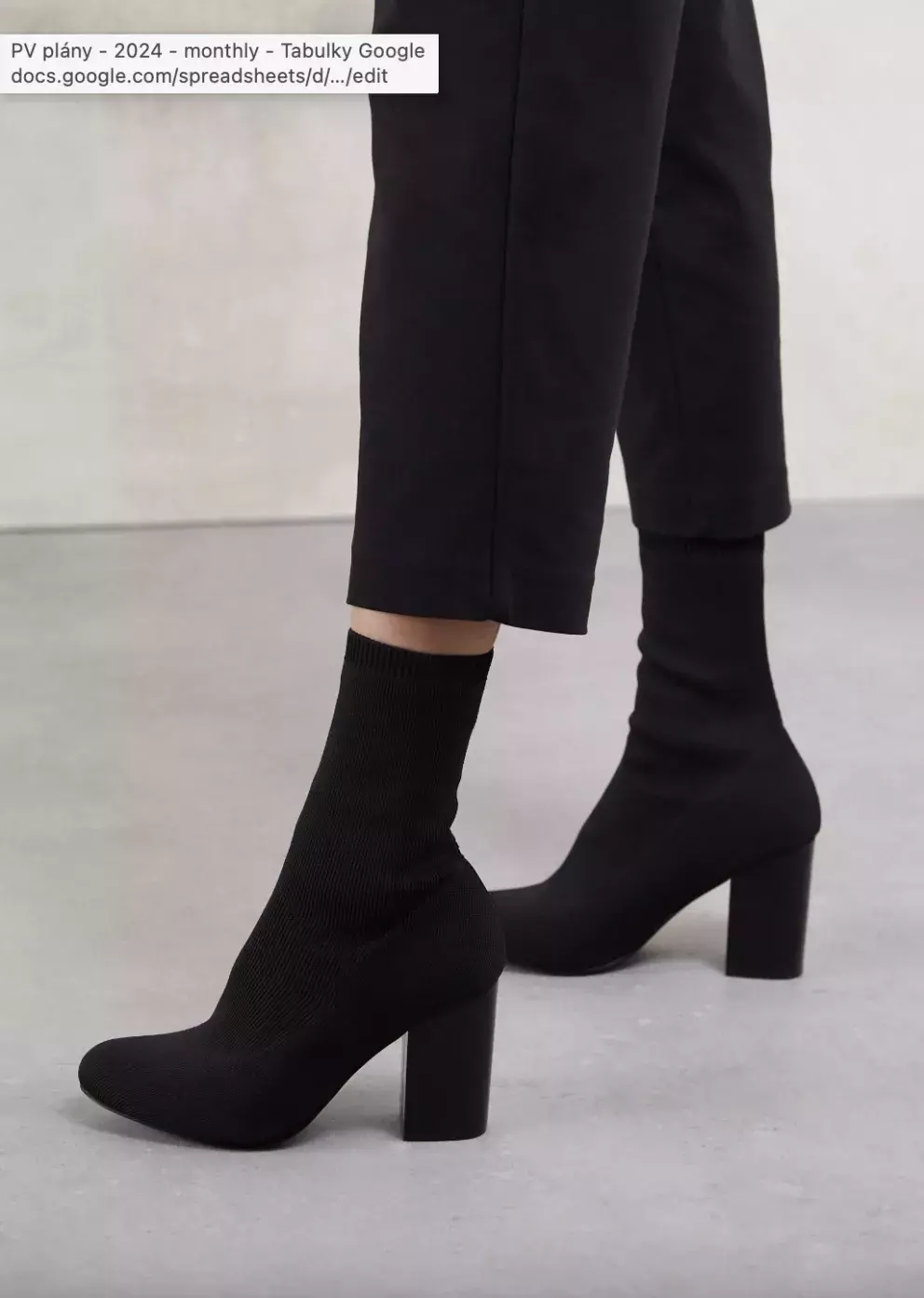 Kotníková obuv na vysokém podpatku