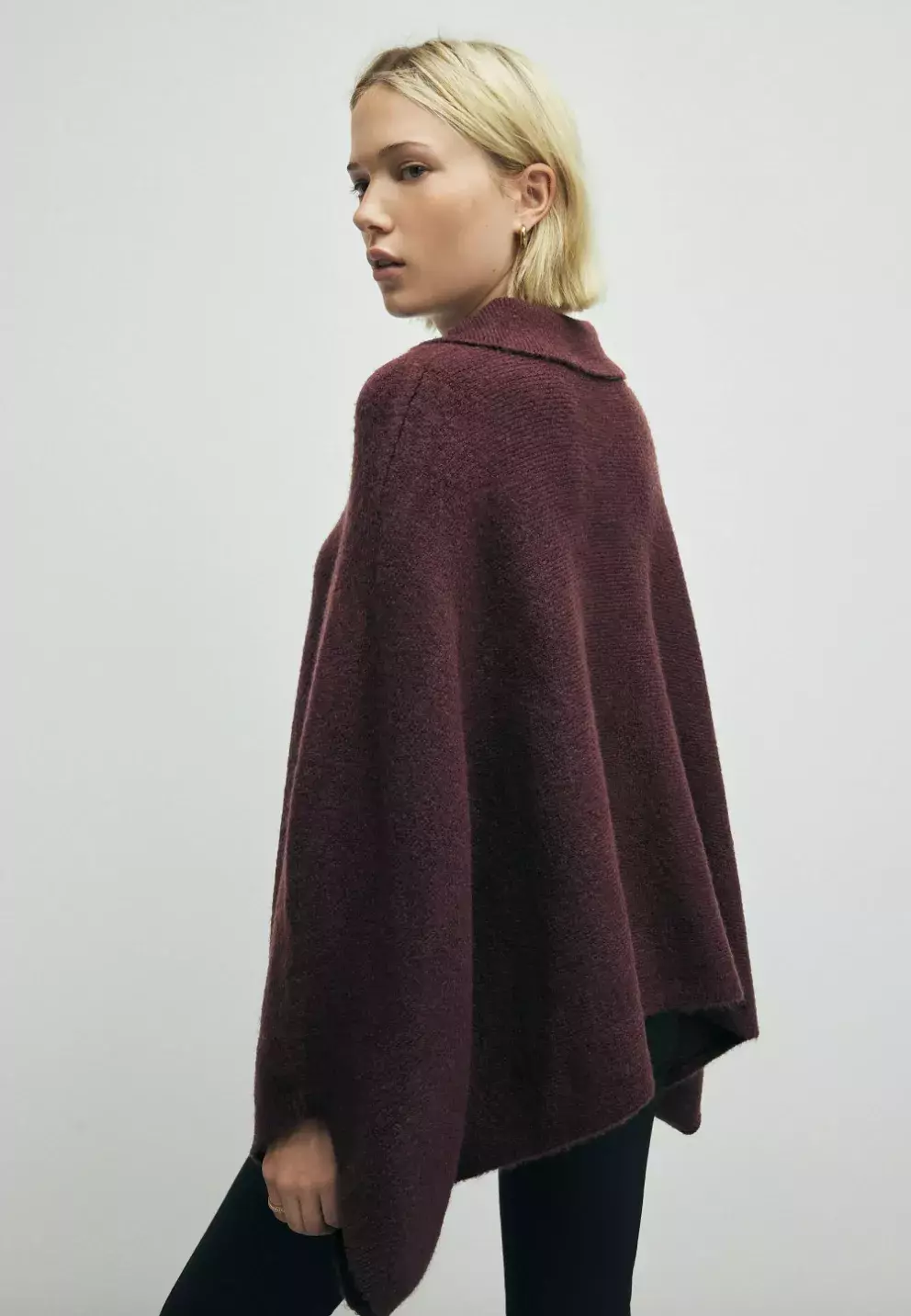 Next COLLARED - Pončo - berry red, také v šedé, Next, 1 380 Kč