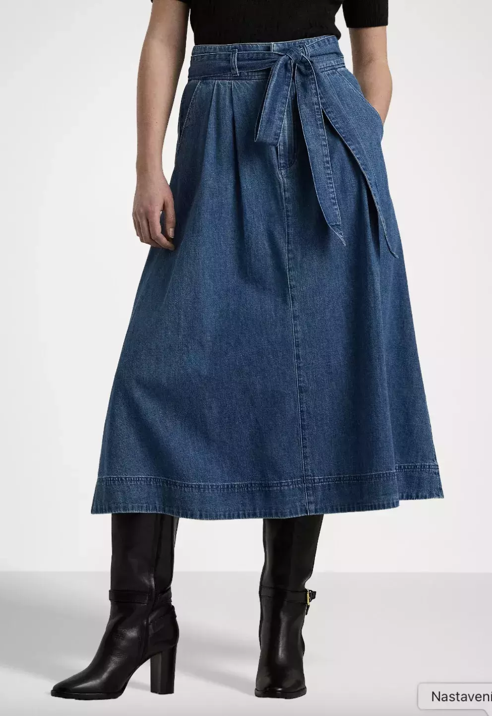 džínová maxi sukně