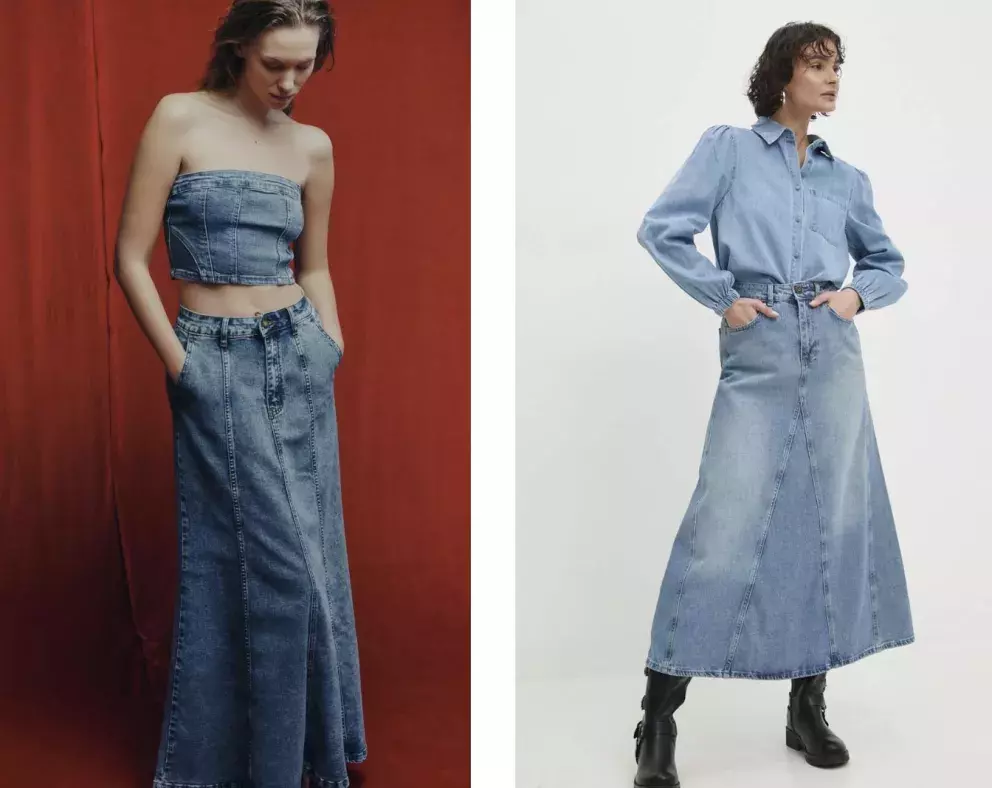 maxi áčková sukně