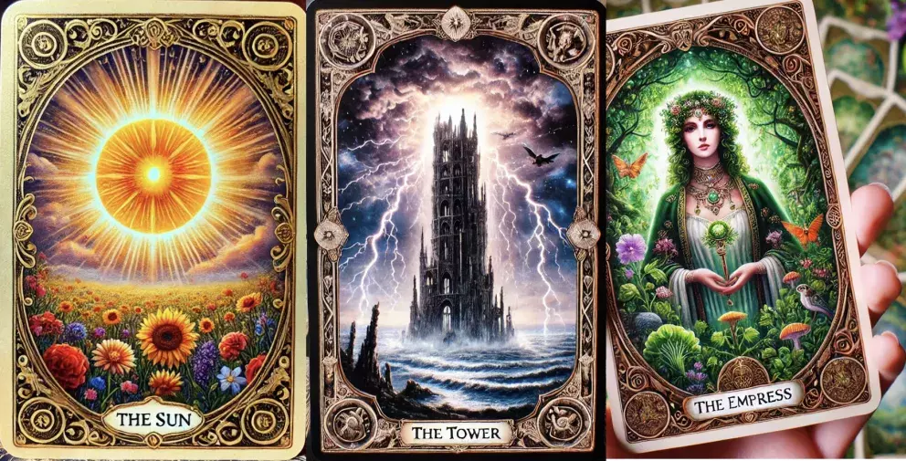 karty Věž, Slunce a Císařovna