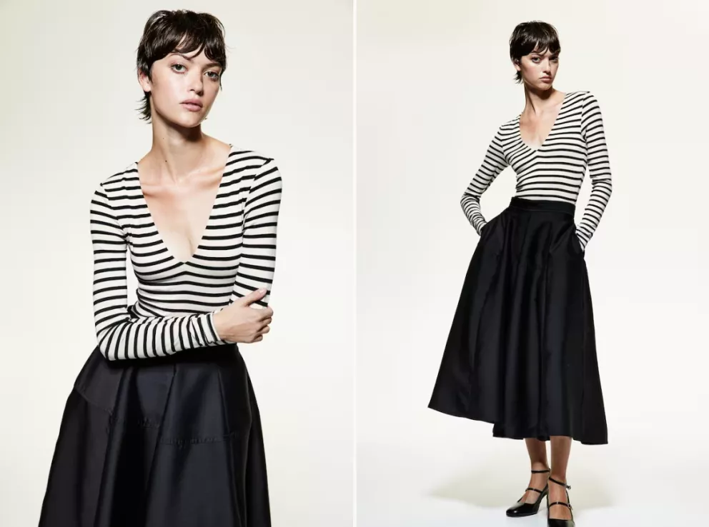 Body s výstřihem do V, H&M, 309 Kč