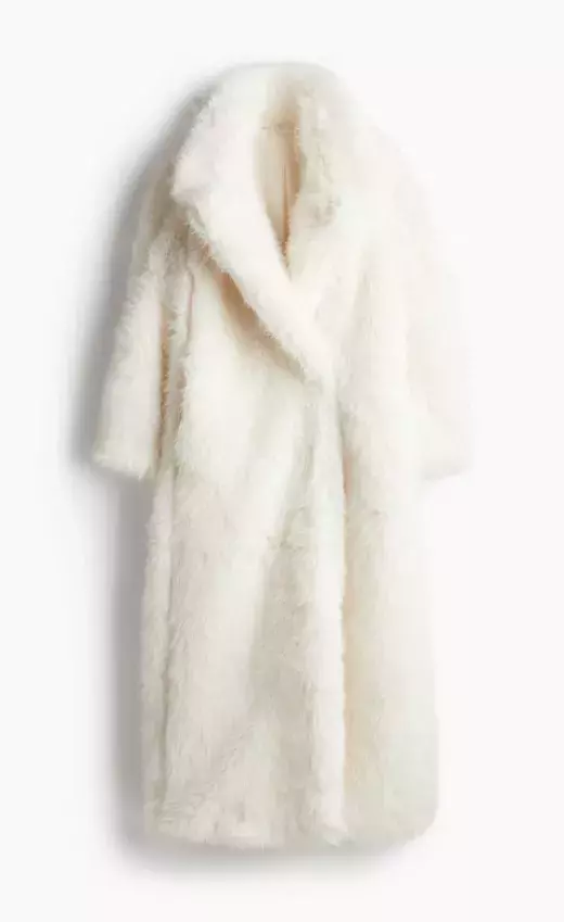 Huňatý maxi kabát, H&M, 1 899 Kč