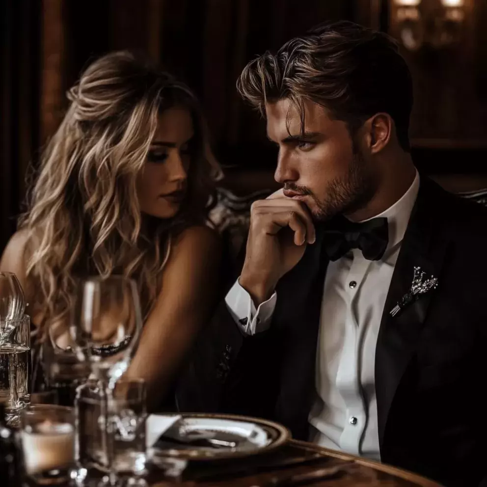 Muž flirtuje se ženou