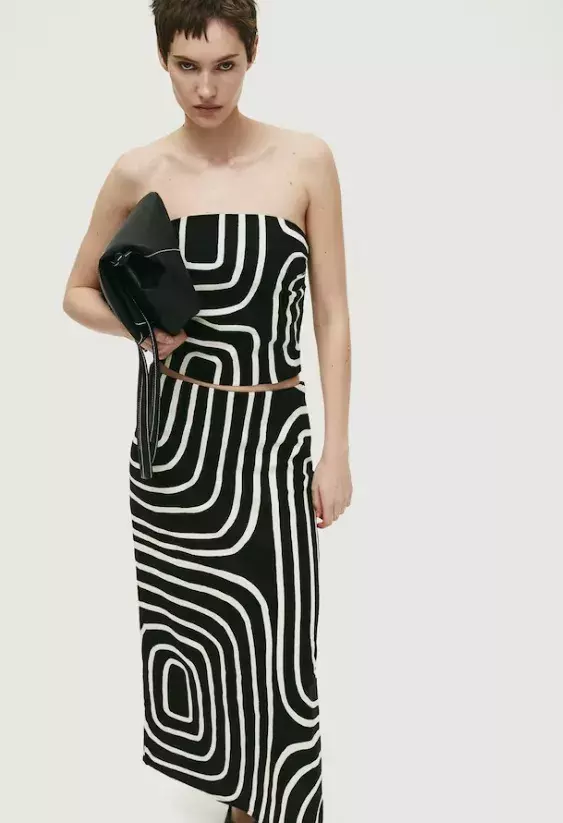 Sukně z lněné směsi, H&M, 839 Kč