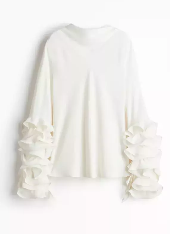 Halenka s volánkovými rukávy, H&M, 719 Kč