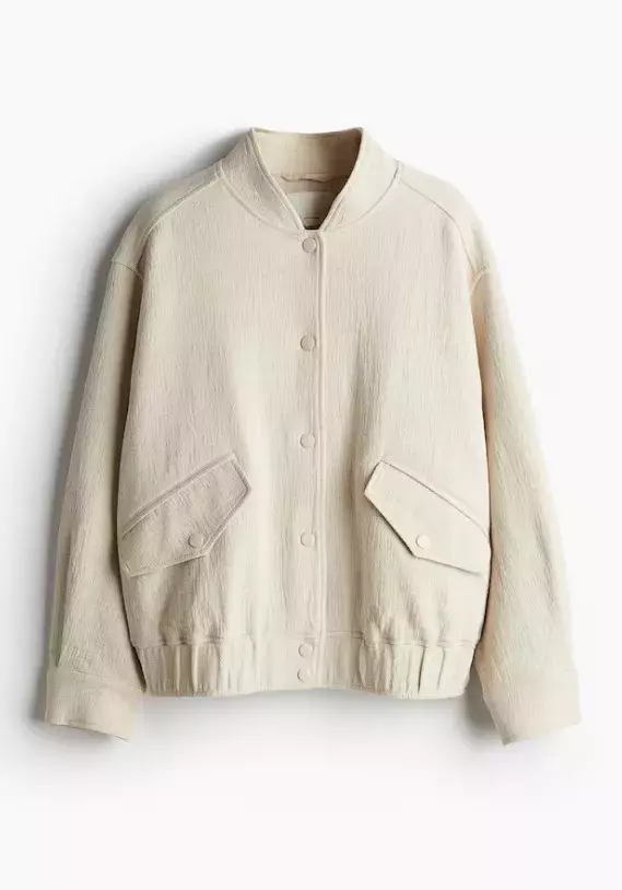 Bomber z lněné směsi, H&M, 949 Kč