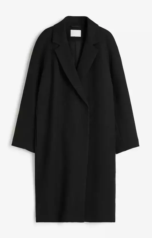 Dvouřadový kabát v midi délce, H&M, 1 459 Kč