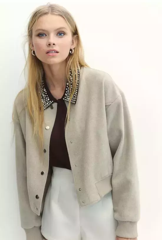 Plstěná bunda bomber, H&M, 839 Kč