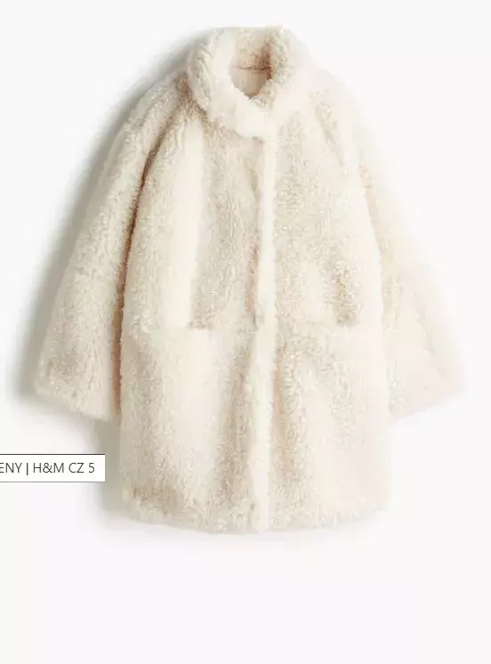 Huňatý kabát, H&M, 1 459 Kč