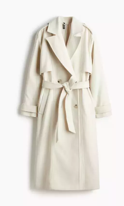 Keprový trenčkot s česaným povrchem, H&M, 1 899 Kč