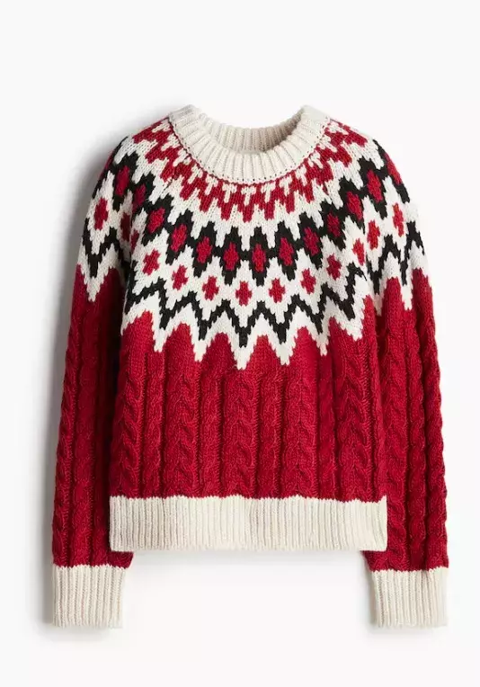 Svetr z kombinovaného úpletu, H&M, 824 Kč