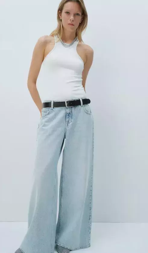 Světlé baggy džíny, H&M, 719 Kč