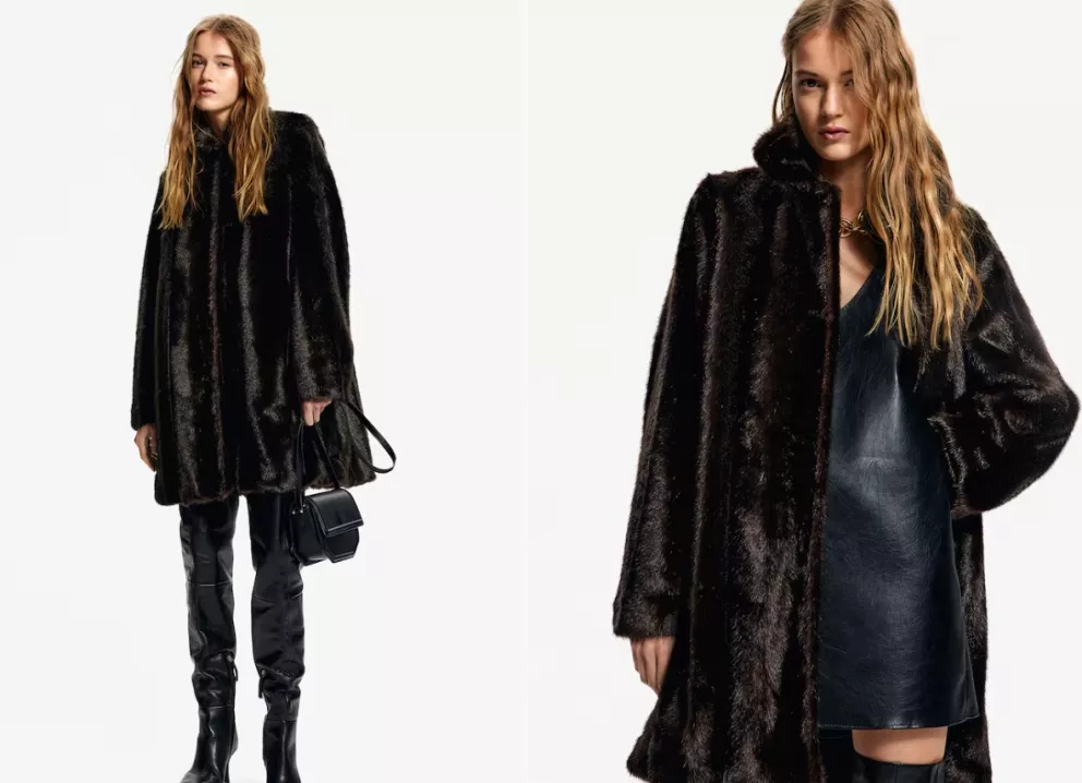 Huňatý kabát, H&M, 1 899 Kč