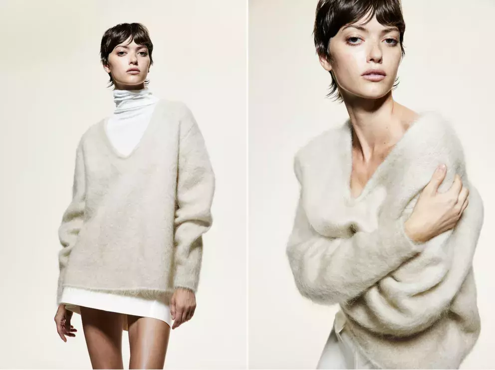 Svetr z mohérové směsi