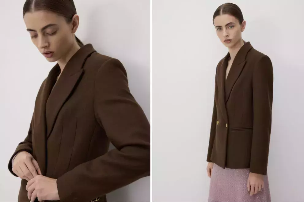 Vypasované sako s příměsí vlny