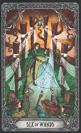 <p>Tarotová karta 6 holí</p>
