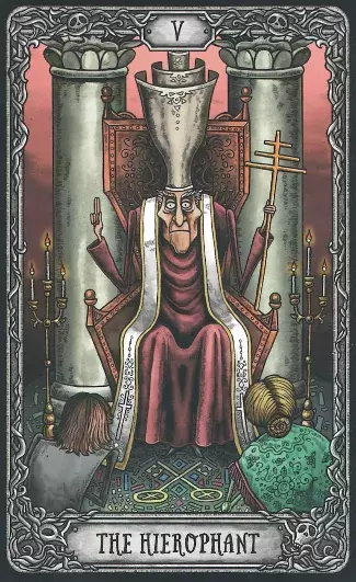 <p>Tarotová karta Velekněz</p>
