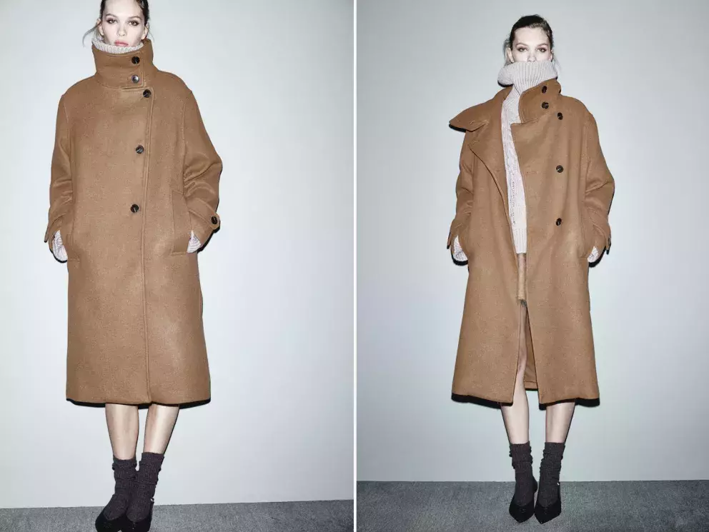 Kabát s vysokým límcem