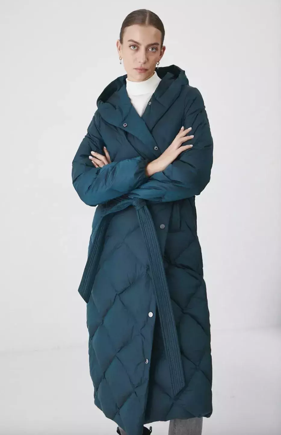 Péřový kabát s prošíváním